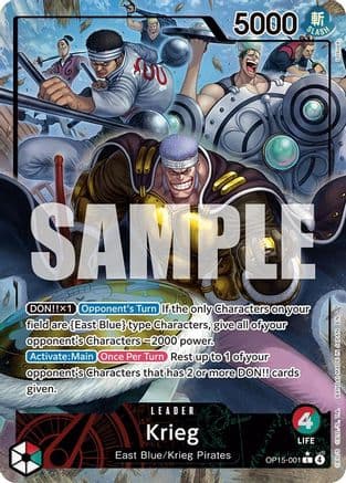 Krieg (OP15-001) (Alternate Art) (OP15-001) - Adventure on Kami's Island Foil