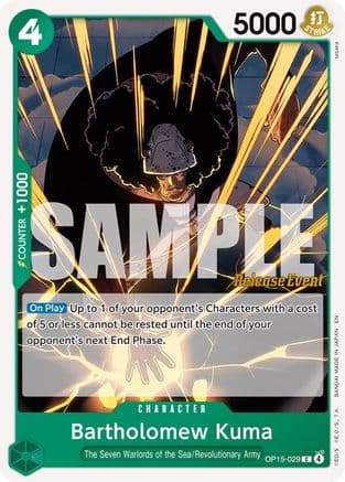 Bartholomew Kuma (OP15-029) (OP15-029) - Adventure on Kami's Island Release Event Cards