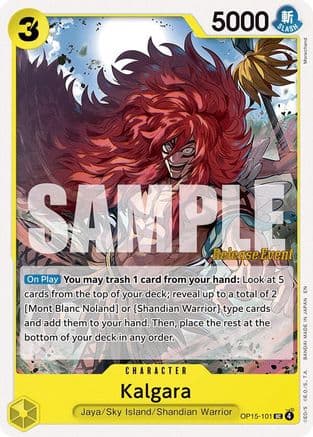 Kalgara (OP15-101) - Adventure on Kami's Island Release Event Cards