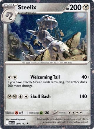 Steelix (Cosmos Holo) 093/132 - Miscellaneous Cards & Products Holofoil