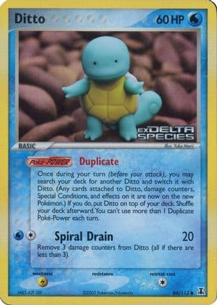 Ditto (Squirtle) (Delta Species Stamped) 064/113 - Miscellaneous Cards & Products Reverse Holofoil