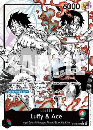 Luffy & Ace (Parallel) (ST30-001) - Starter Deck EX: Luffy & Ace Foil