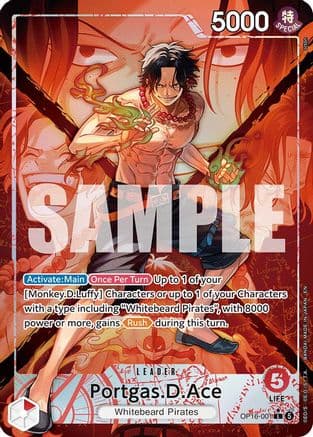 Portgas.D.Ace (Alternate Art) (OP16-001) - The Time of Battle Foil