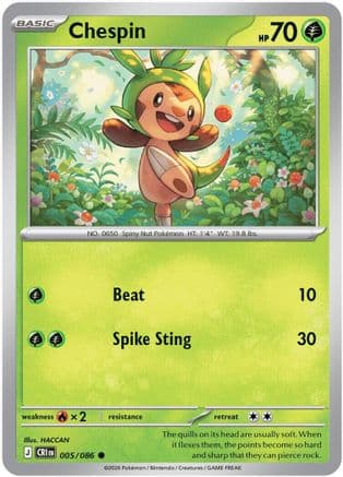 Chespin 005/086 - ME04 Chaos Rising