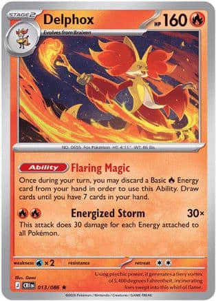 Delphox 013- ME04 Chaos Rising Reverse Holofoil