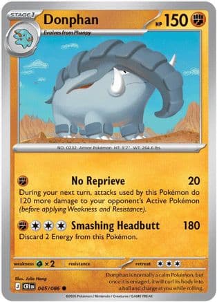 Donphan 045- ME04 Chaos Rising Reverse Holofoil