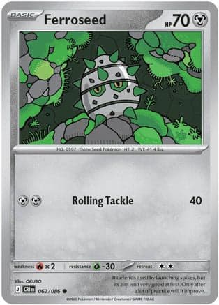 Ferroseed 062- ME04 Chaos Rising Reverse Holofoil