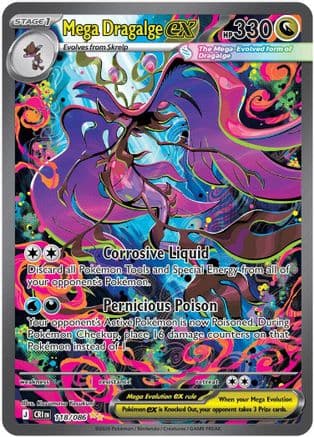 Mega Dragalge ex 118/086 - ME04 Chaos Rising Holofoil