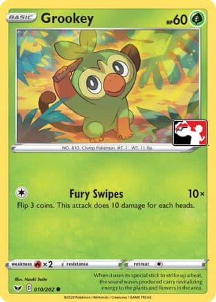 Grookey (Library Exclusive) 011- Miscellaneous Cards & Products Reverse Holofoil