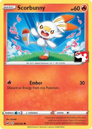 Scorbunny (Library Exclusive) 031- Miscellaneous Cards & Products Reverse Holofoil
