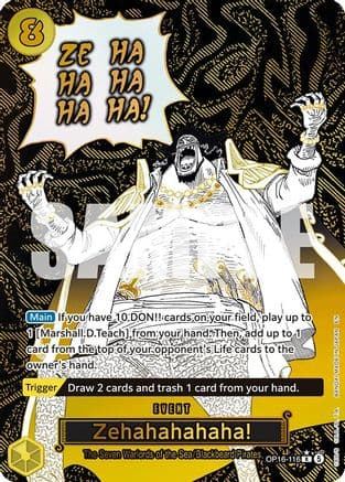 Zehahahahaha! (Alternate Art) (OP16-116) - The Time of Battle Foil