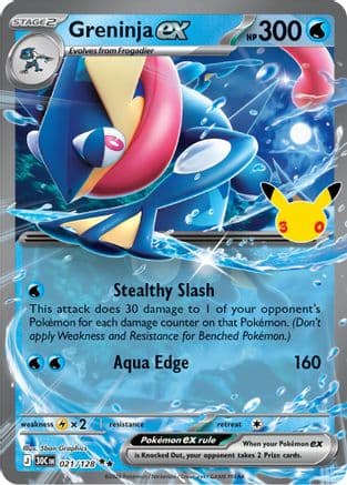 Greninja ex 021- ME 30th Celebration Holofoil
