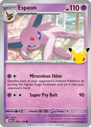 Espeon 069- ME 30th Celebration Holofoil