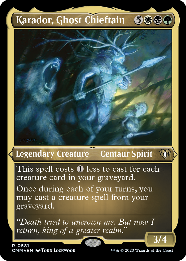 Karador, Ghost Chieftain (CMM-581) - Commander Masters Etched Foil