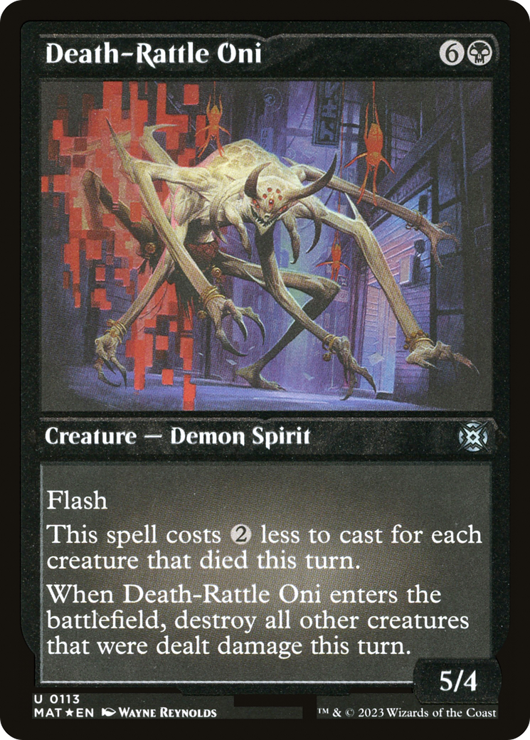 Death-Rattle Oni (MAT-113) - March of the Machine: The Aftermath Etched Foil