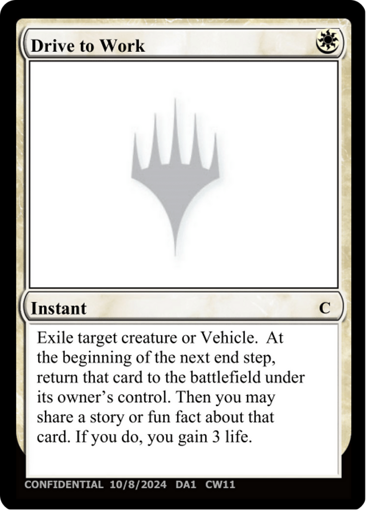 Drive to Work (DA1-CW11) - Unknown Event