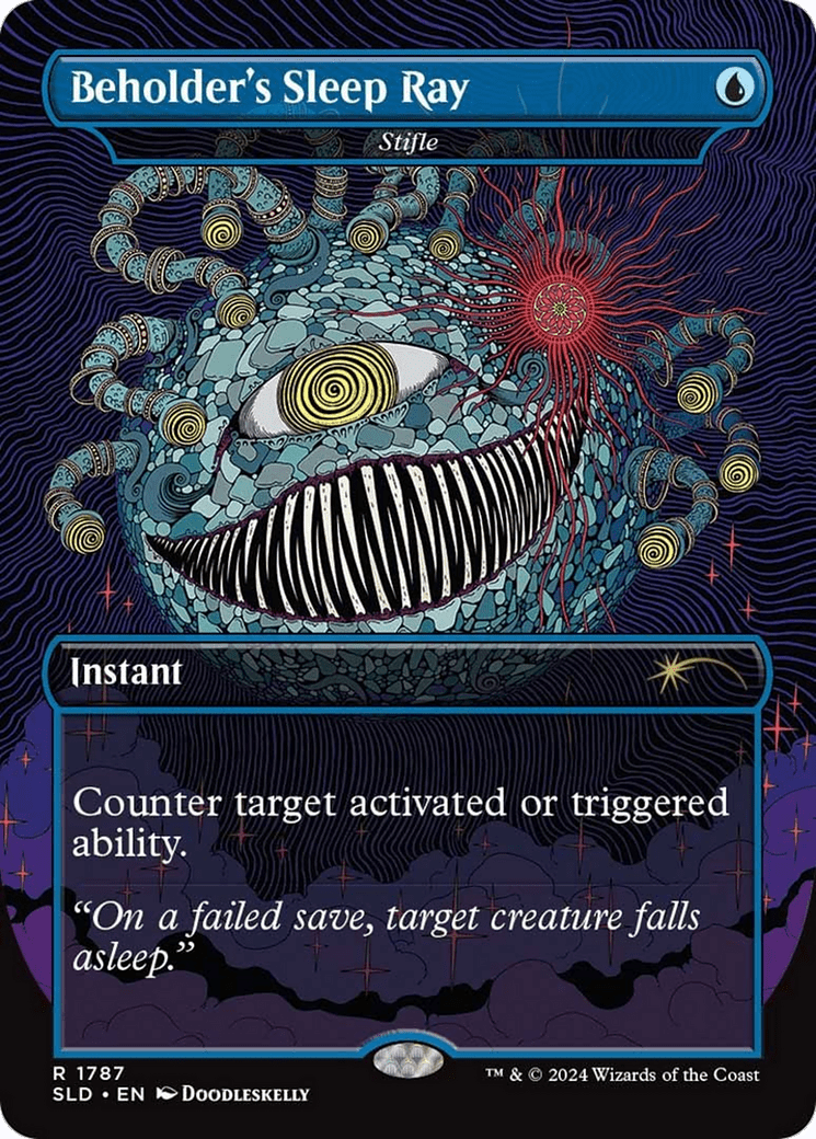 Stifle (SLD-1787) - Secret Lair Drop / Beholder's Sleep Ray (Borderless) Foil