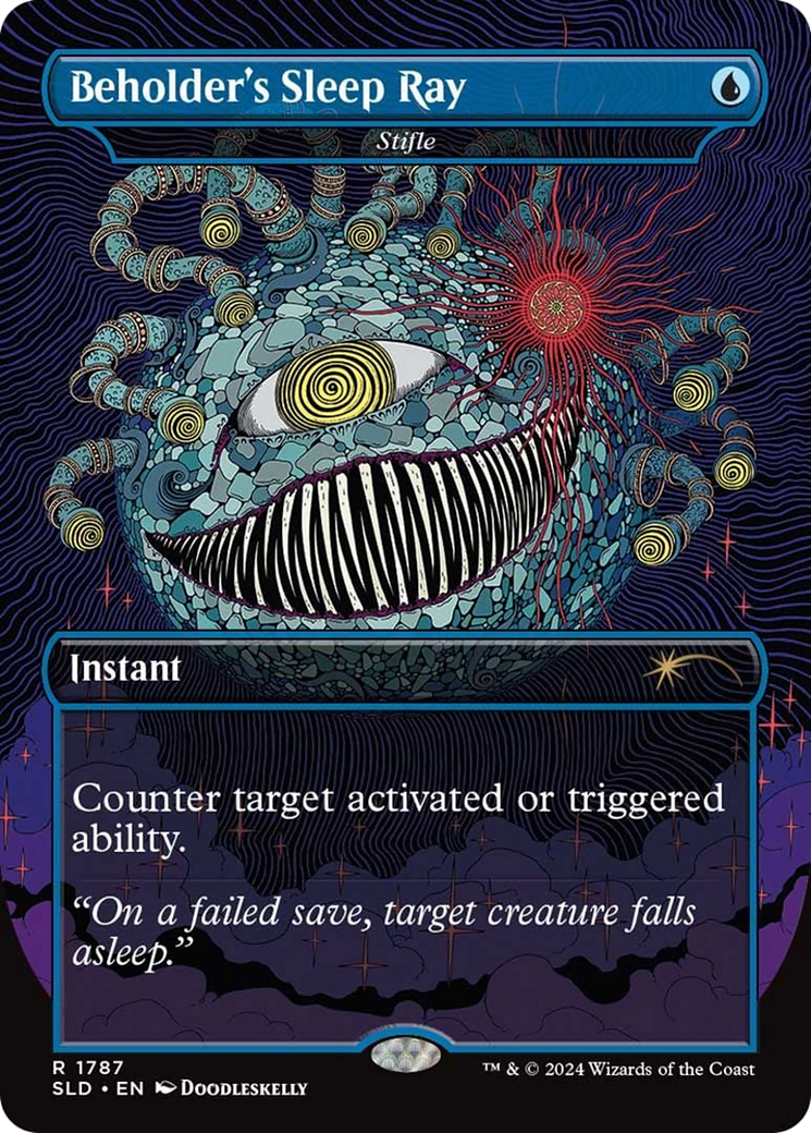 Stifle (SLD-1787) - Secret Lair Drop / Beholder's Sleep Ray (Borderless) Foil