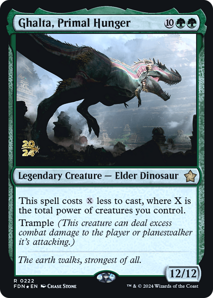 Ghalta, Primal Hunger (FDN) (-222) - Prerelease Cards Foil