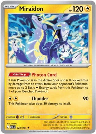 Miraidon 028- ME05 Pitch Black Holofoil
