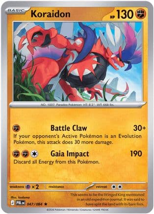 Koraidon 047- ME05 Pitch Black Holofoil