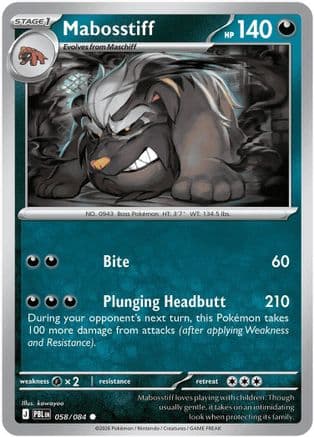 Mabosstiff 058- ME05 Pitch Black Reverse Holofoil