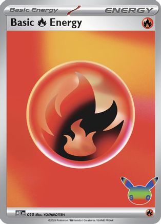 Basic Fire Energy (30th Celebration) 010- MEE Mega Evolution Energies Holofoil