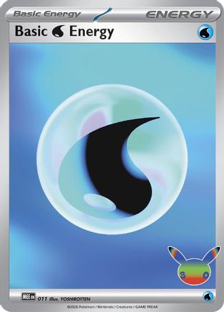 Basic Water Energy (30th Celebration) 011- MEE Mega Evolution Energies Holofoil
