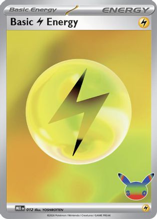 Basic Lightning Energy (30th Celebration) 012- MEE Mega Evolution Energies Holofoil