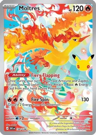 Moltres 130/128 - ME 30th Celebration Holofoil