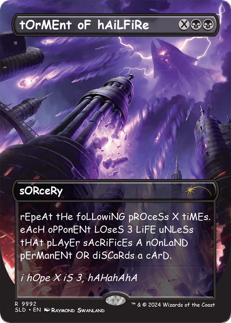 Torment of Hailfire (SLD-9992) - Secret Lair Drop (Borderless) Foil