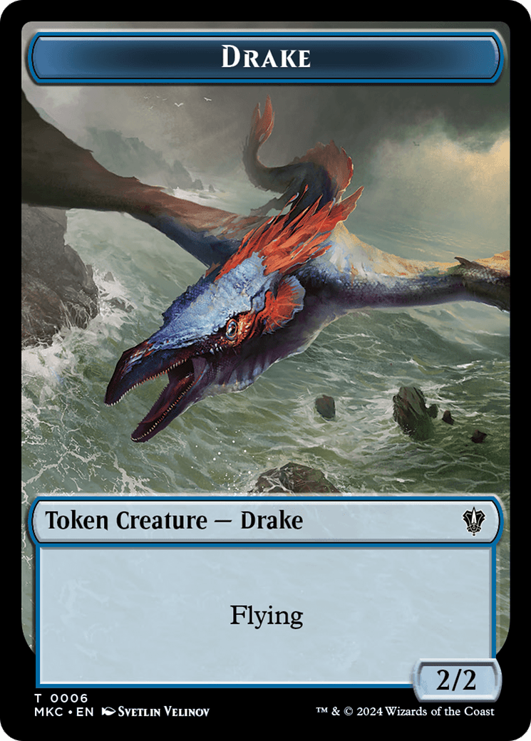 Drake (TMKC-006) - Murders at Karlov Manor Commander Tokens Foil