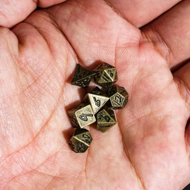 RPG Dice Set | Metal | Super Small Bullet | Bronze