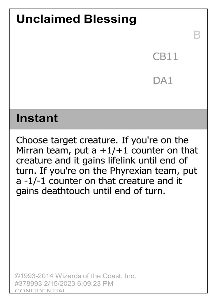 Unclaimed Blessing (DA1-CB11) - Unknown Event
