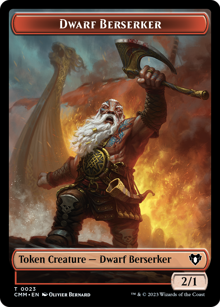 Dwarf Berserker (TCMM-023) - Commander Masters Tokens Foil
