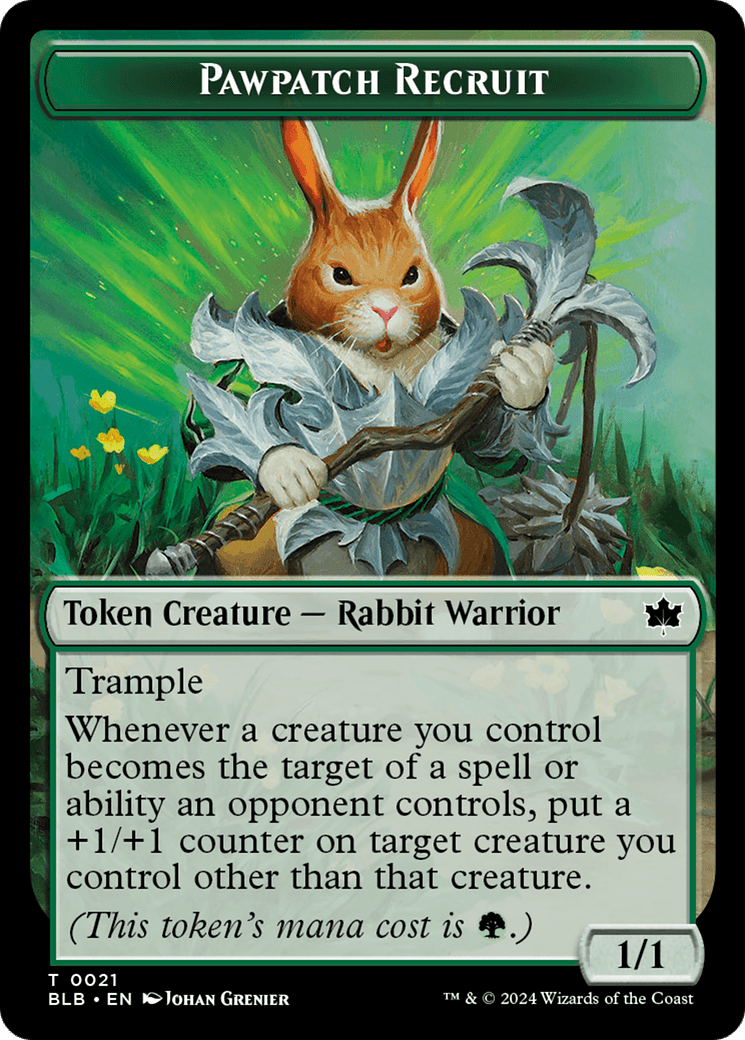 Pawpatch Recruit (TBLB-021) - Bloomburrow Tokens Foil