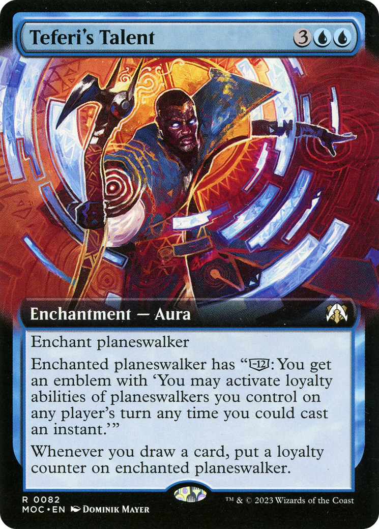 Teferi's Talent (MOC-082) - March of the Machine Commander: (Extended Art) Foil
