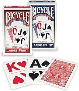Bicycle Playing Cards | Bridge Size: Large Print - Blue