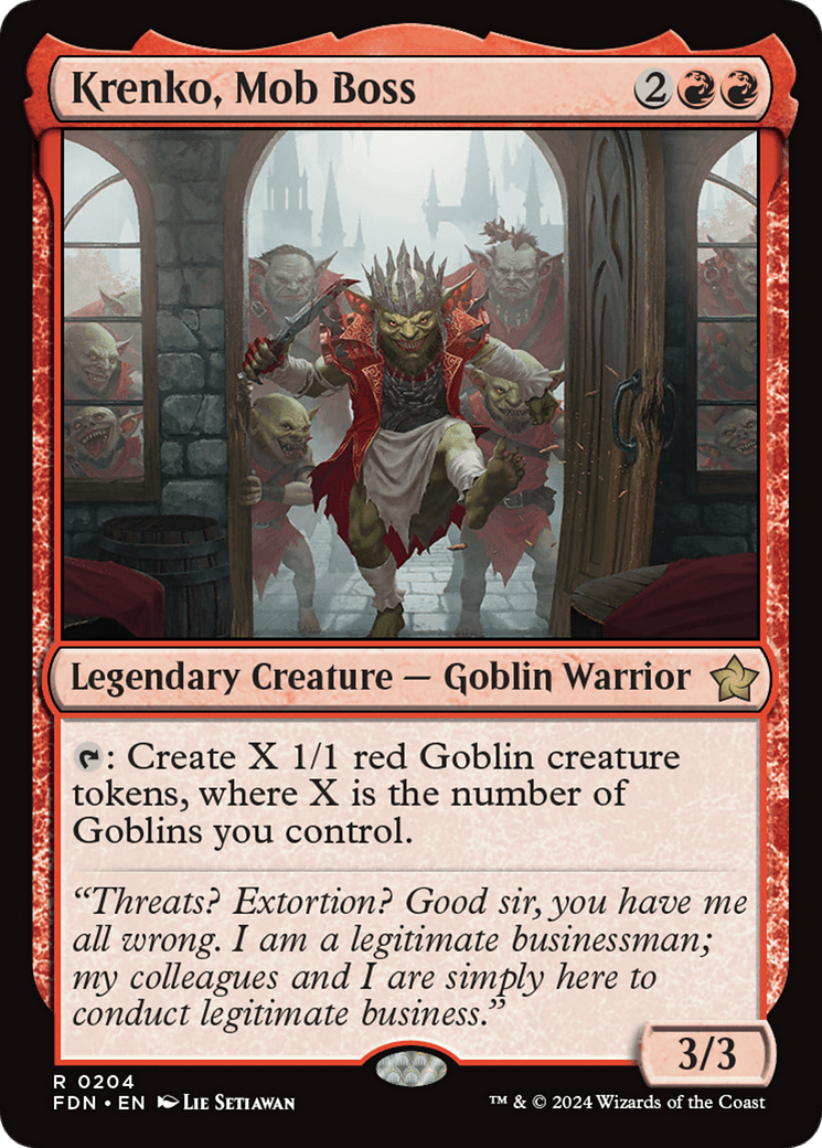 Krenko, Mob Boss (FDN-204) - Foundations Foil
