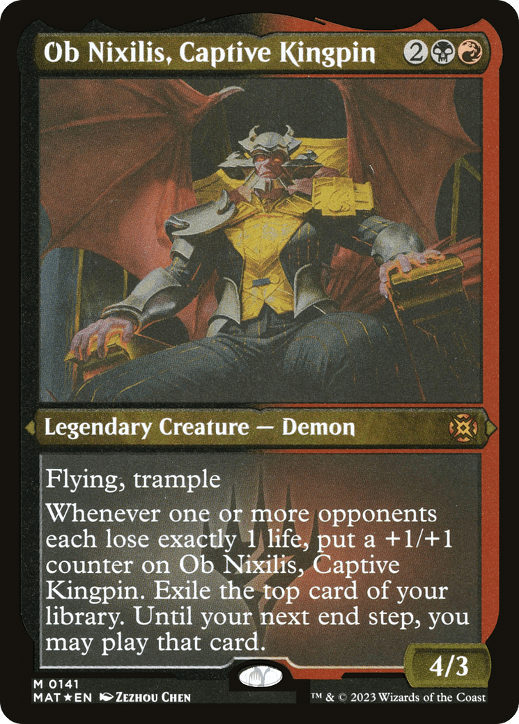 Ob Nixilis, Captive Kingpin (MAT-141) - March of the Machine: The Aftermath Etched Foil