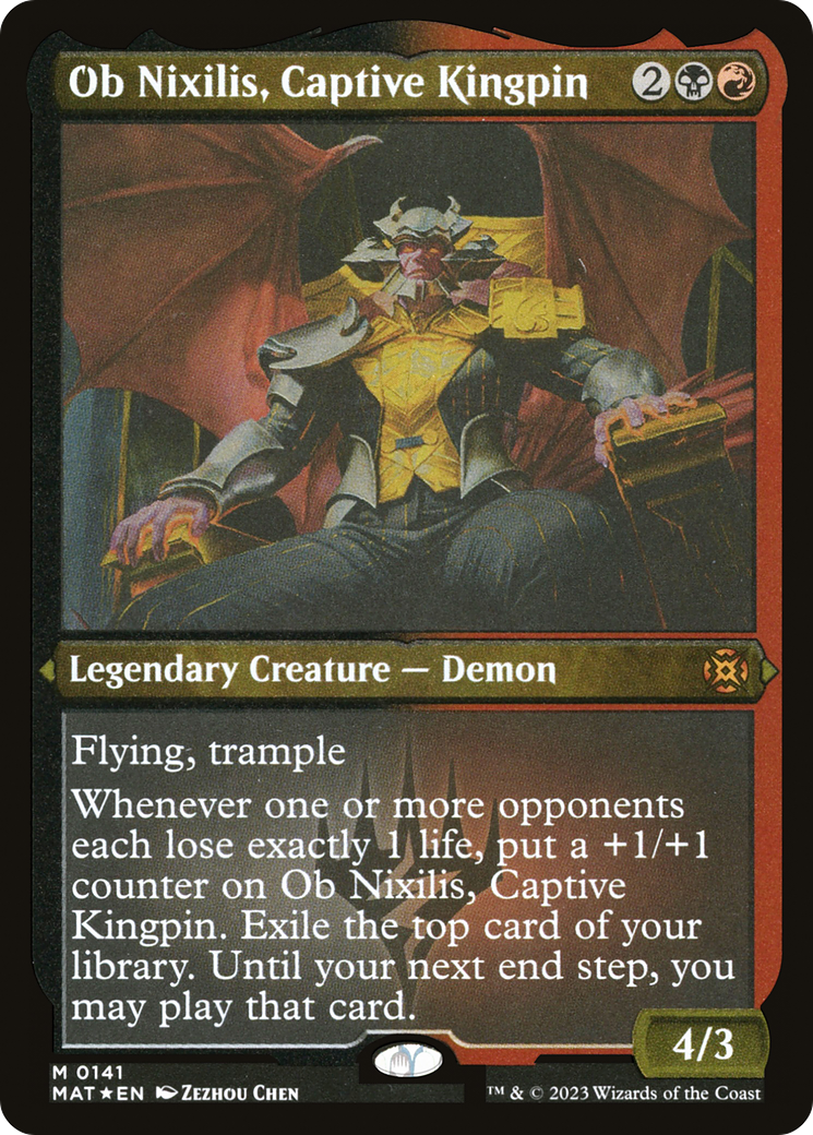 Ob Nixilis, Captive Kingpin (MAT-141) - March of the Machine: The Aftermath Etched Foil