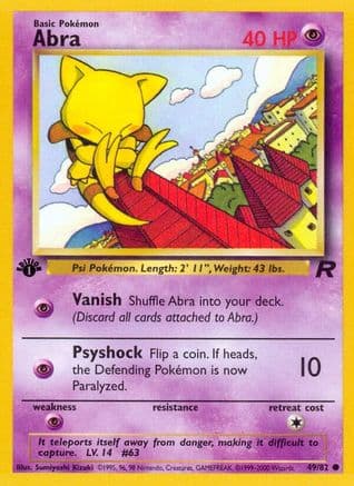 Abra 049/82 - Team Rocket 1st Edition