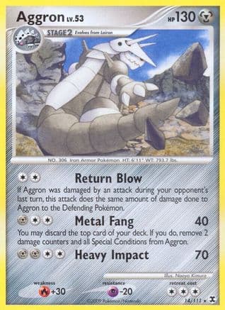 Aggron 14/111 - Rising Rivals Reverse Holofoil
