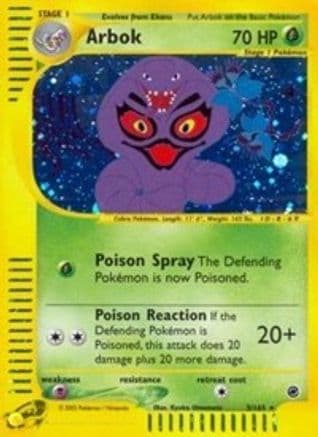 Arbok (3) - Holofoil Expedition - Holo Rare