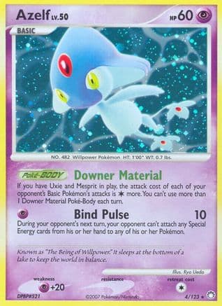 Azelf 004/123 - Mysterious Treasures Reverse Holofoil