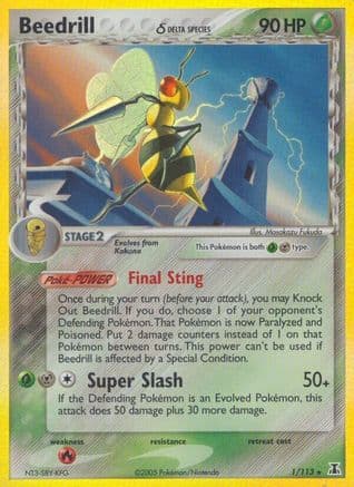 Beedrill (Delta Species) 001/113 - Delta Species Reverse Holofoil