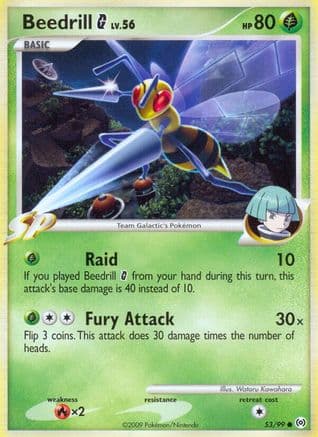 Beedrill G 053 - Reverse Holofoil Arceus - Common