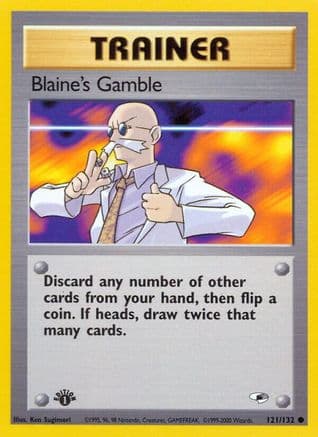 Blaine's Gamble 121/132 - Gym Heroes 1st Edition