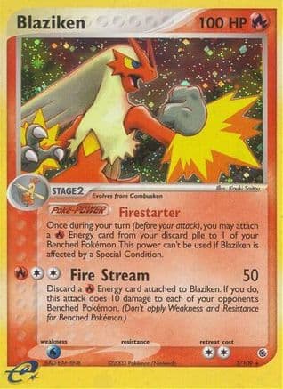 Blaziken 3/109 - Ruby and Sapphire Reverse Holofoil