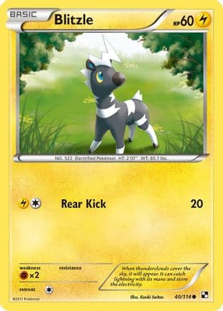 Blitzle 40/114 - Black and White Reverse Holofoil